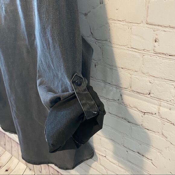 RNT23 Denim Gray Button Down Sz XXL - Picture 8 of 8